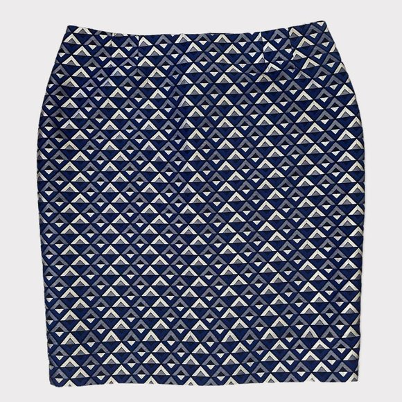 Jones Studio Separates Dresses & Skirts - Jones Studio Separates Blue & Silver Diamonds Patterned Pencil Skirt Size 16